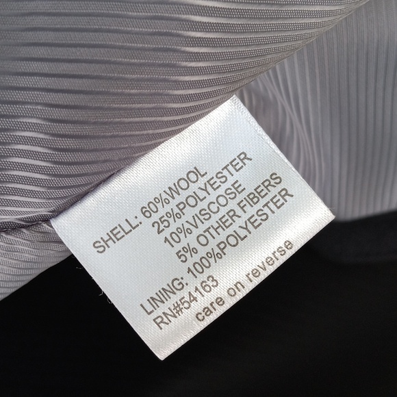 CALVIN KLEIN (USA) LADIES BLACK DOUBLE-BREASTED WOOL BLEND LUXURY PEACOAT - Picture 16 of 17